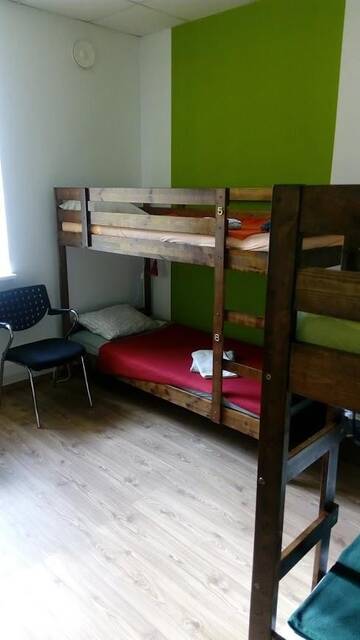 Кровать в общем 8-местном номере для мужчин и женщин в  Hostel Sparta